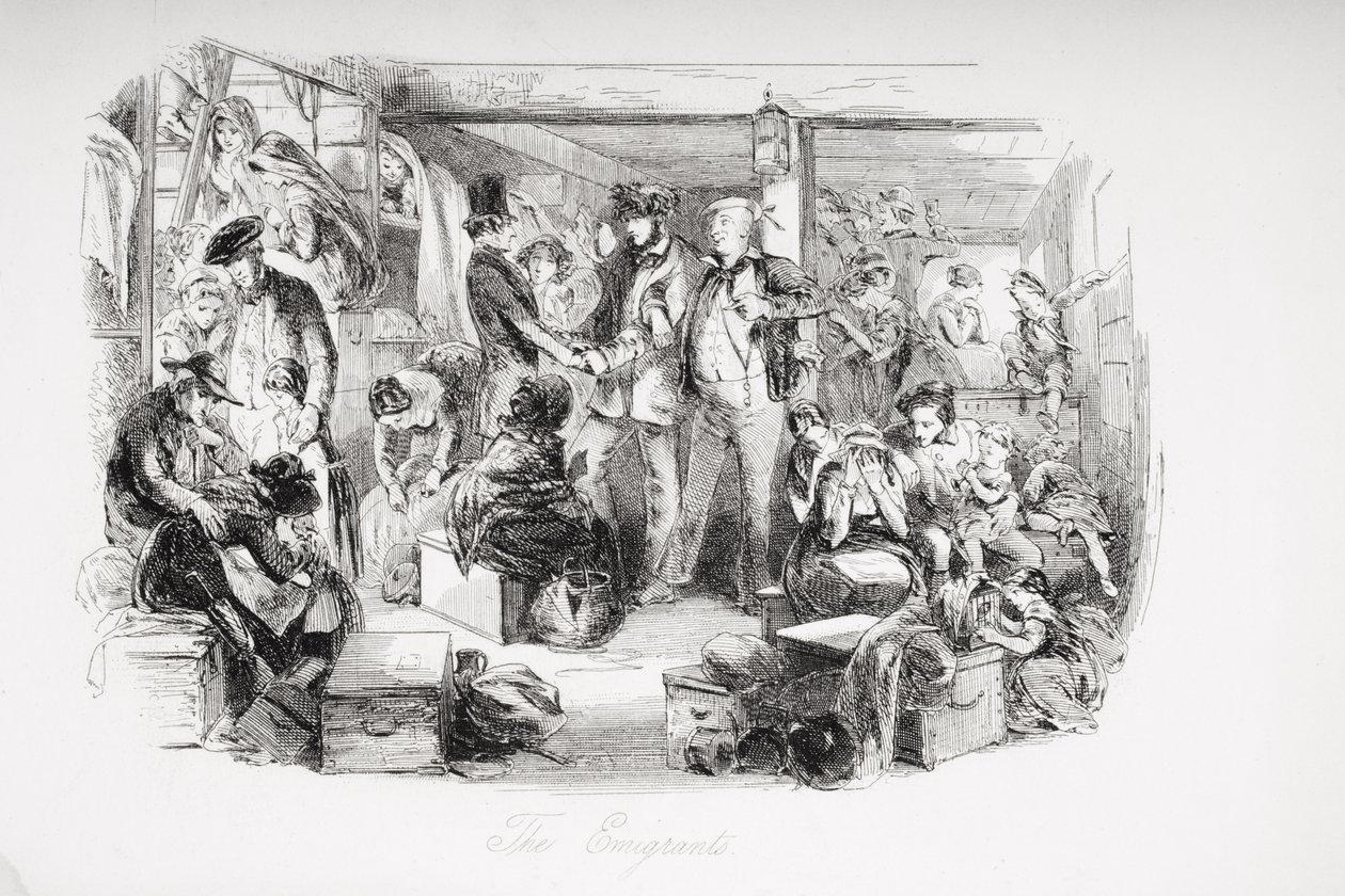 The Emigrants, Illustration from 'David Copperfield' by Charles Dickens ...
