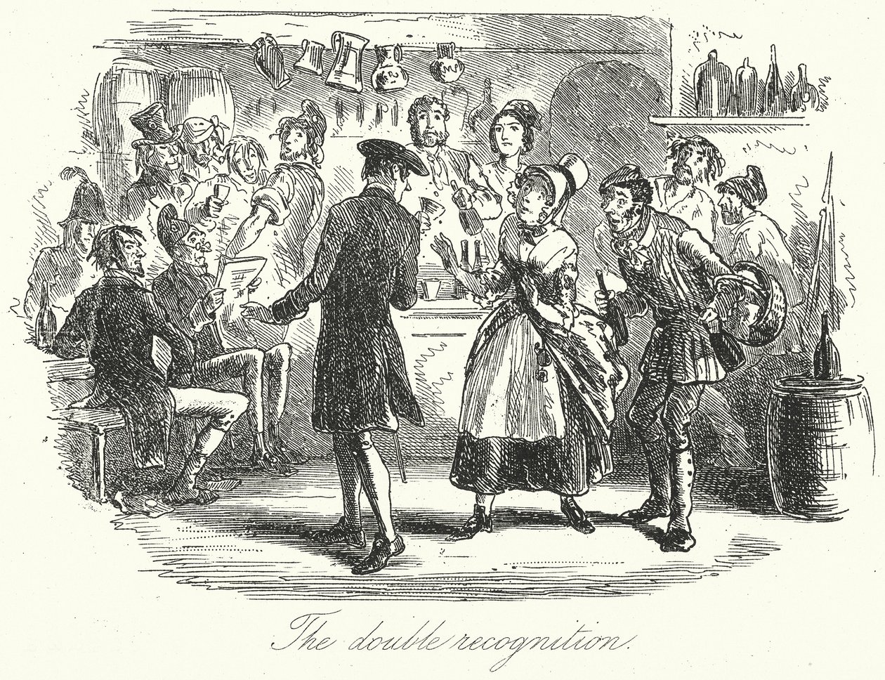 The Double Recognition by Hablot Knight (1815-92) (after) Browne