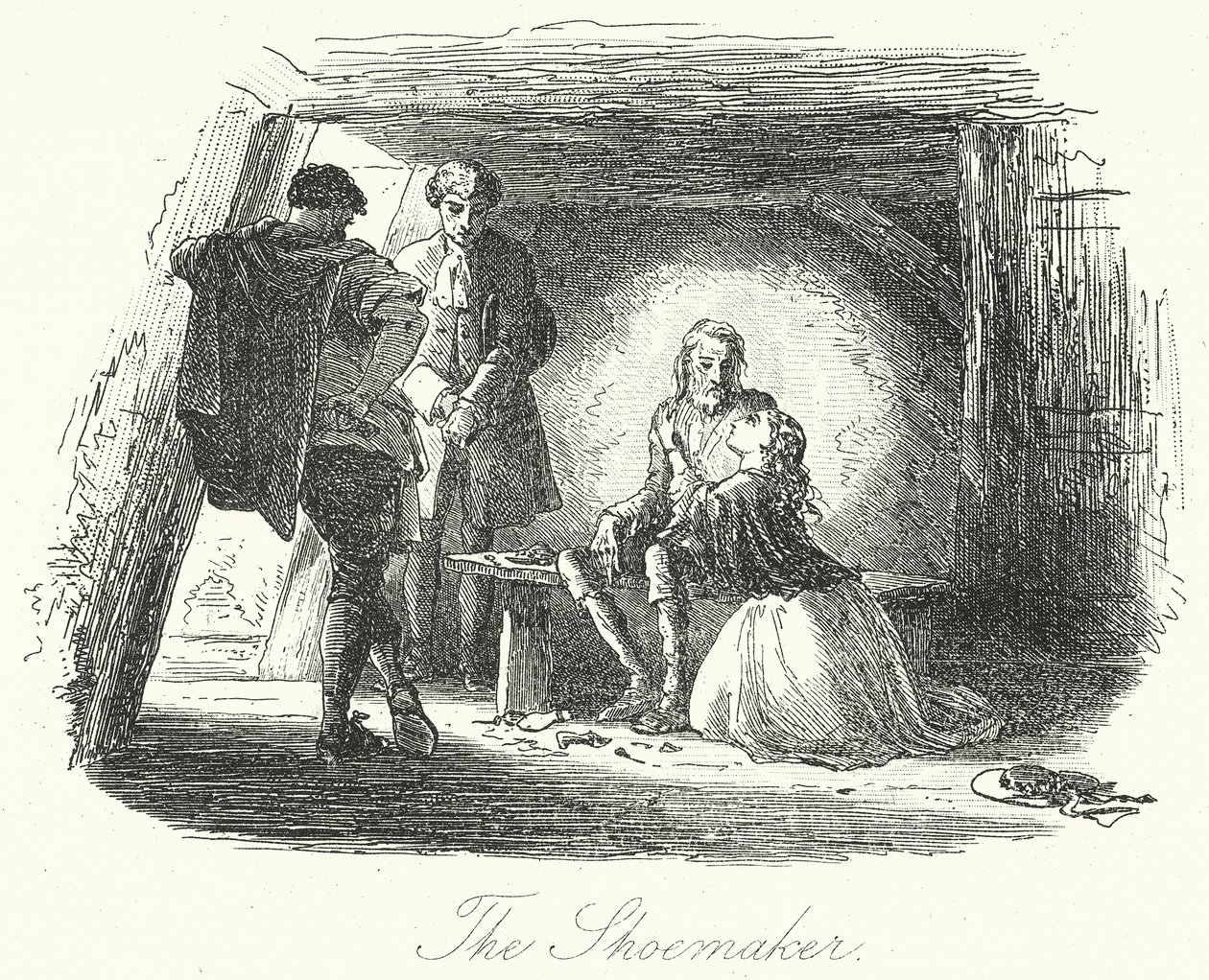 The Shoemaker by Hablot Knight (1815-92) (after) Browne