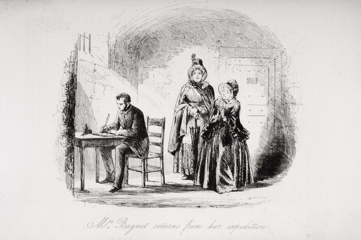 Mrs. Bagnet Returns from Her Expedition, illustration from 