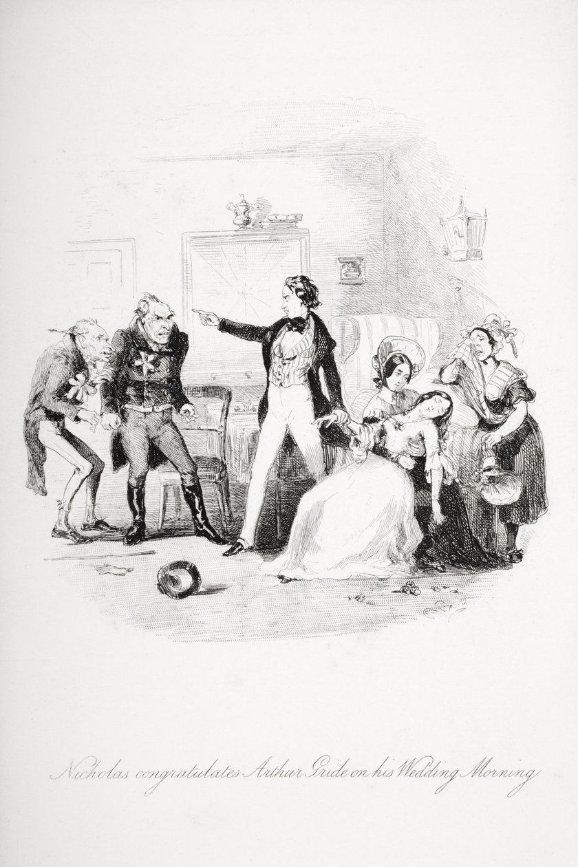 Nicholas Congratulates Arthur Gride on his Wedding Morning, Illustration from 