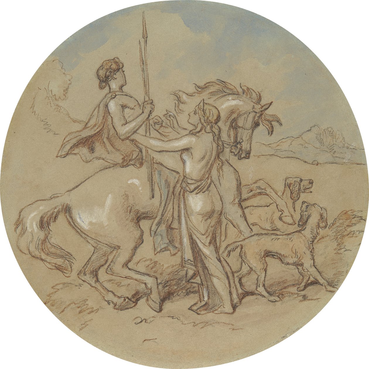 One of Eighteen Designs for a Series of Plates Illustrating Venus and Adonis by Hablot Knight Browne