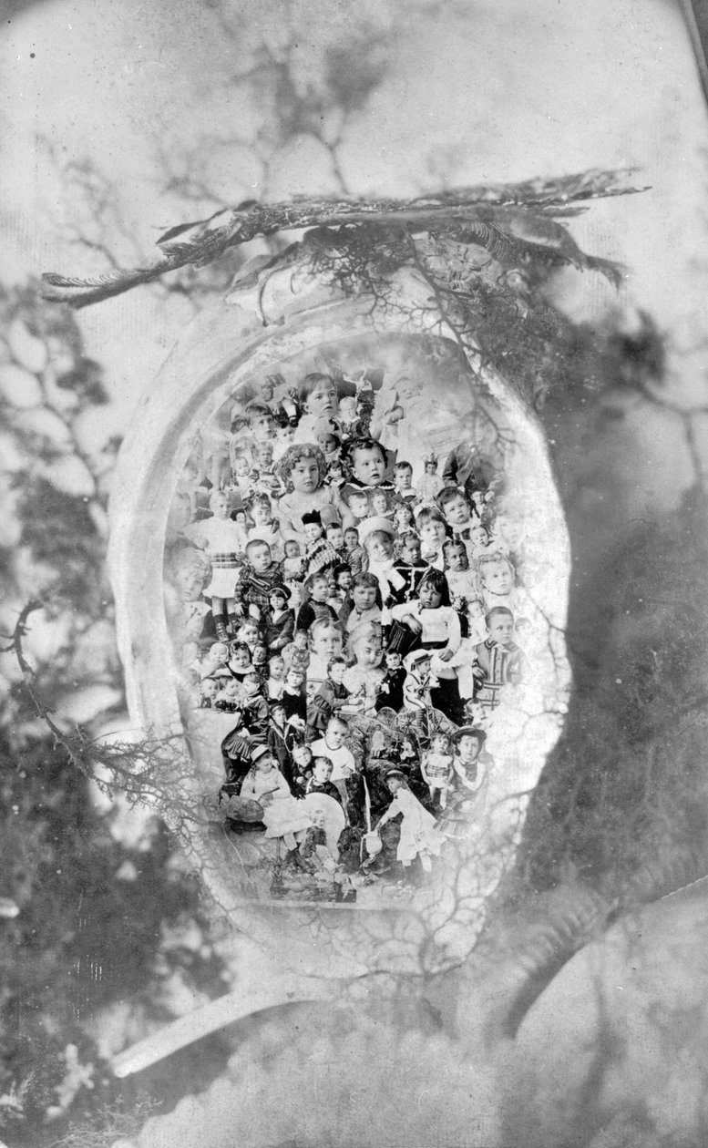 Composite Photo of Children Superimposed in an Abalone Shell, Done in ...