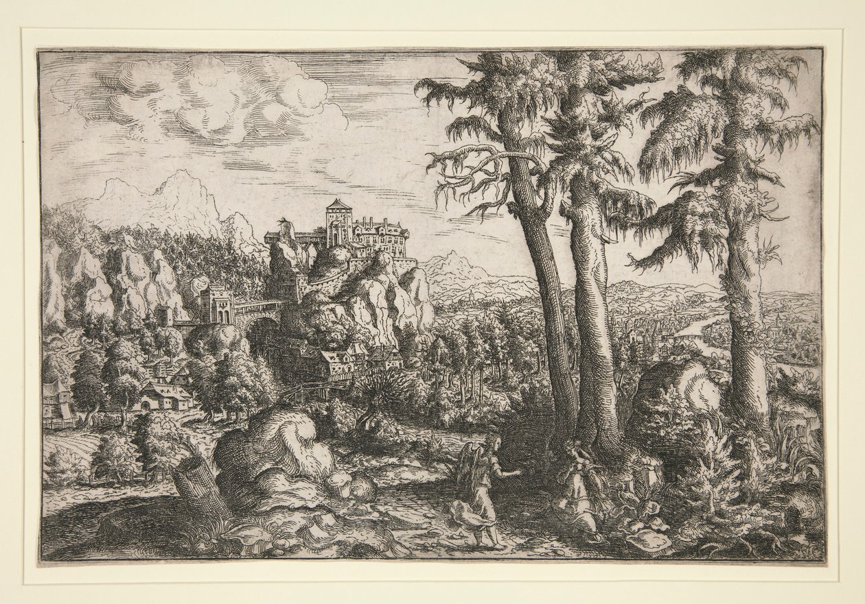 Landscape with Hagar and Angel by Hanns Lautensack