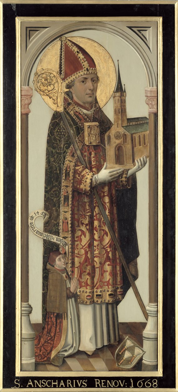 Votive Panel Depicting St. Ansgar, 1457 by Hans Bornemann
