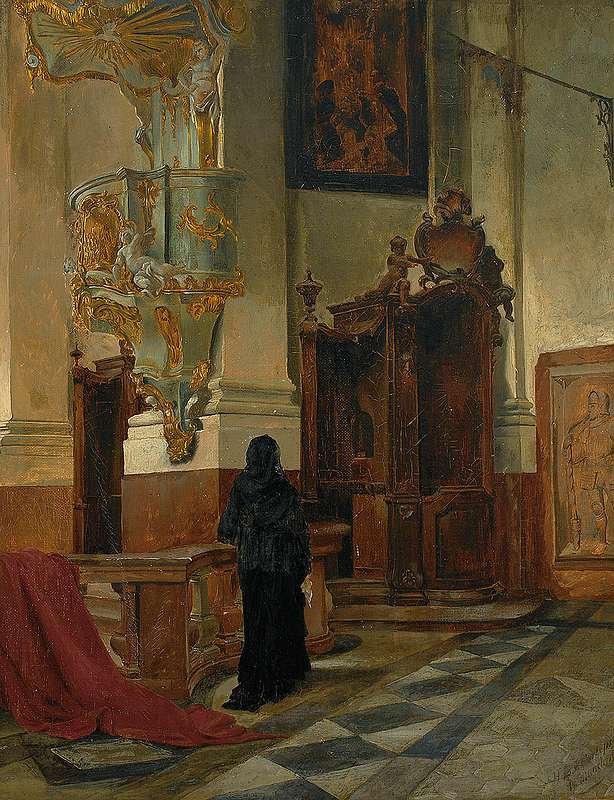 Baroque Church Interior by Hans Eduard von Berlepsch Valendas