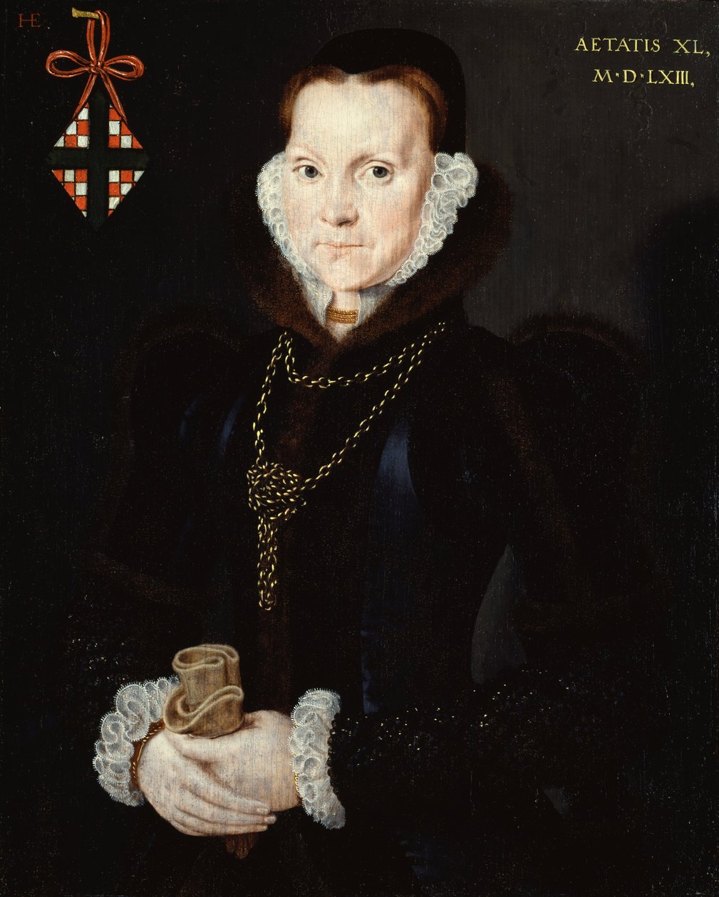 Portrait of Elizabeth Roydon, Lady Golding by Hans Eworth