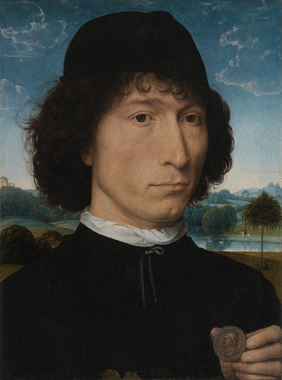 Portrait of a Man with a Roman Coin by Hans Memling