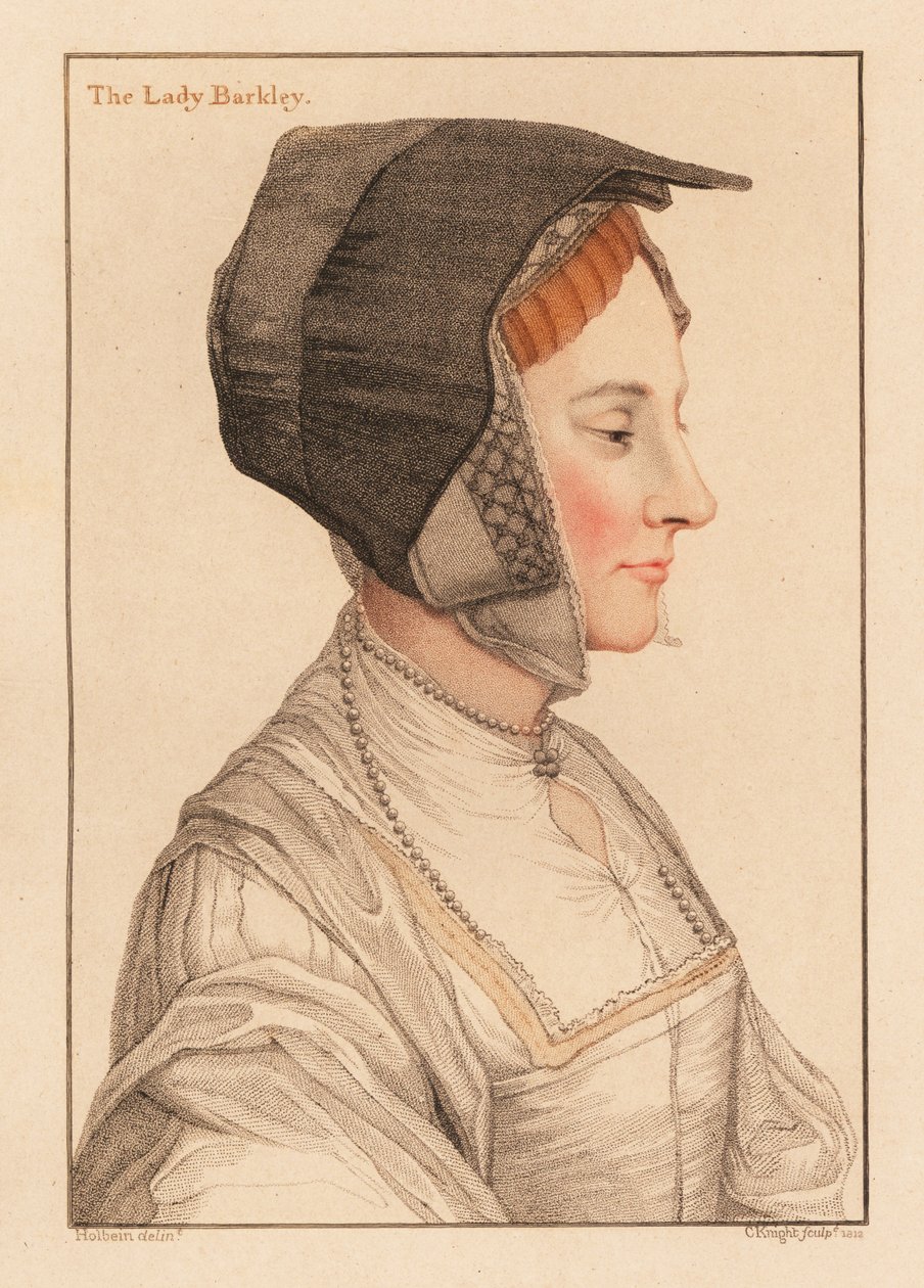 Anne Savage, second wife of Thomas Lord Berkeley (engraving) by Hans (after) Holbein the Younger