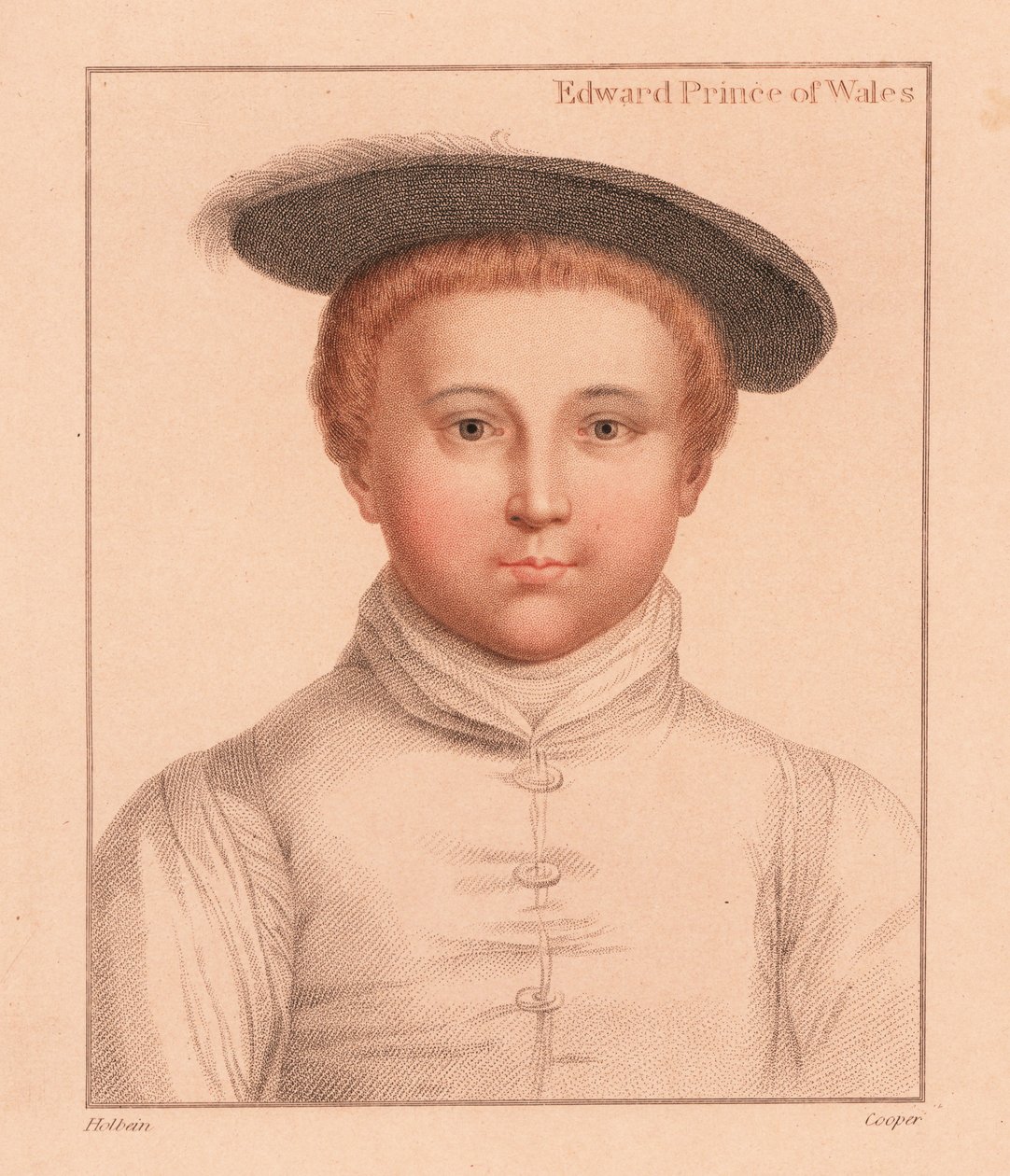 Edward, Prince of Wales, aged 3-5 (engraving) by Hans (after) Holbein the Younger