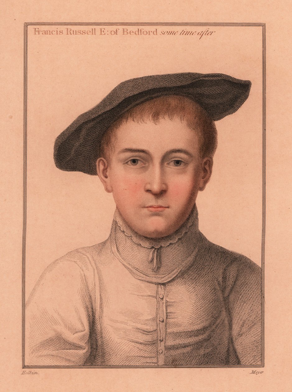 Francis Russell, 2nd Earl of Bedford (engraving) by Hans (after) Holbein the Younger