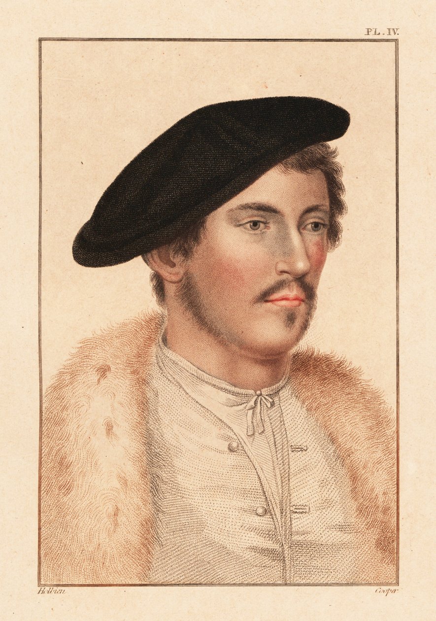 Portrait of an unknown man, court of King Henry VIII, c. 1532 by Hans (after) Holbein the Younger