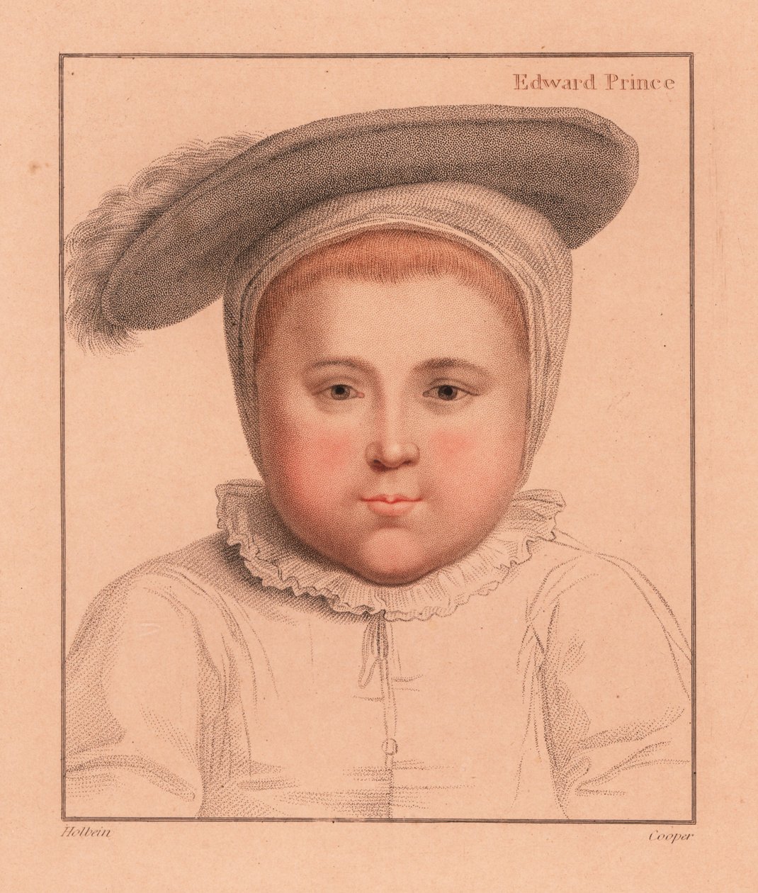 Prince Edward, aged 1, later King Edward VI of England (engraving) by Hans (after) Holbein the Younger