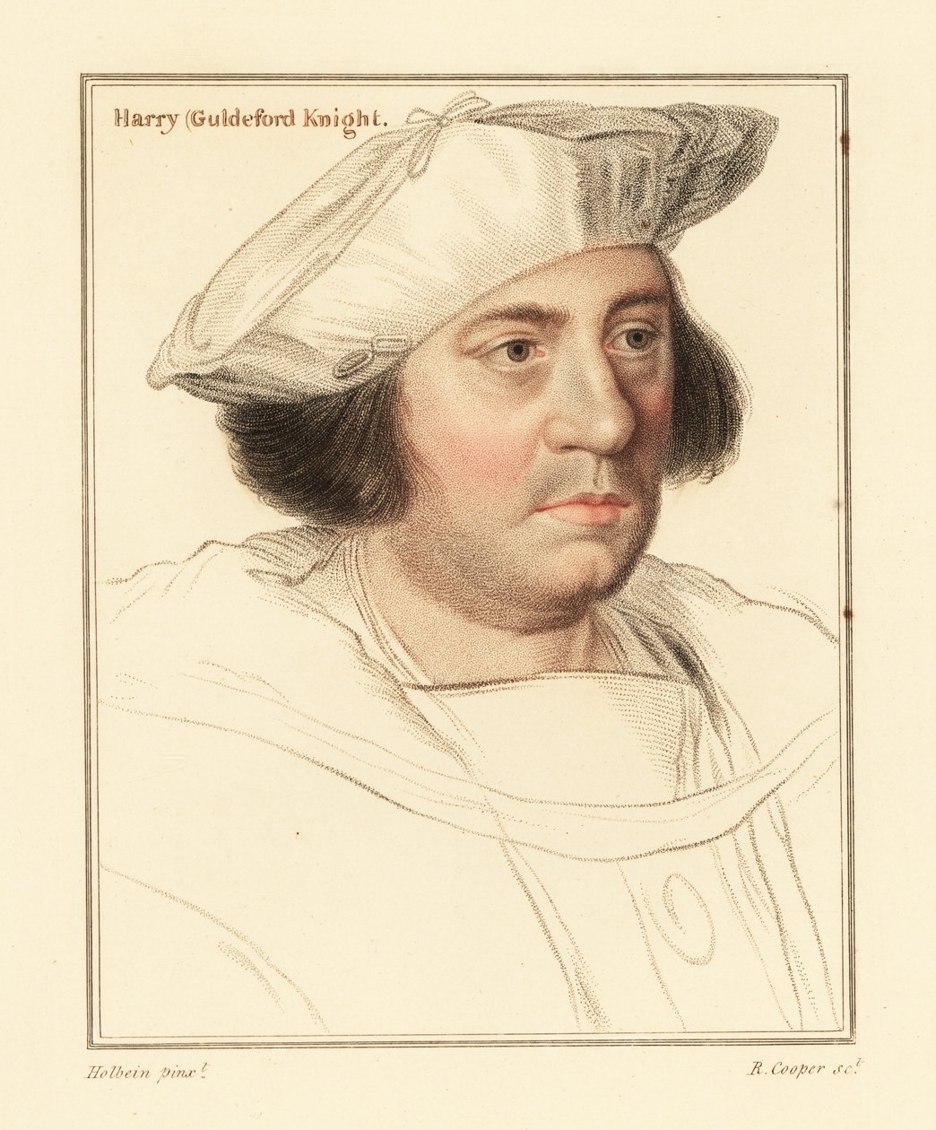 Sir Henry Guldeford, Master of the Horse (engraving) by Hans (after) Holbein the Younger