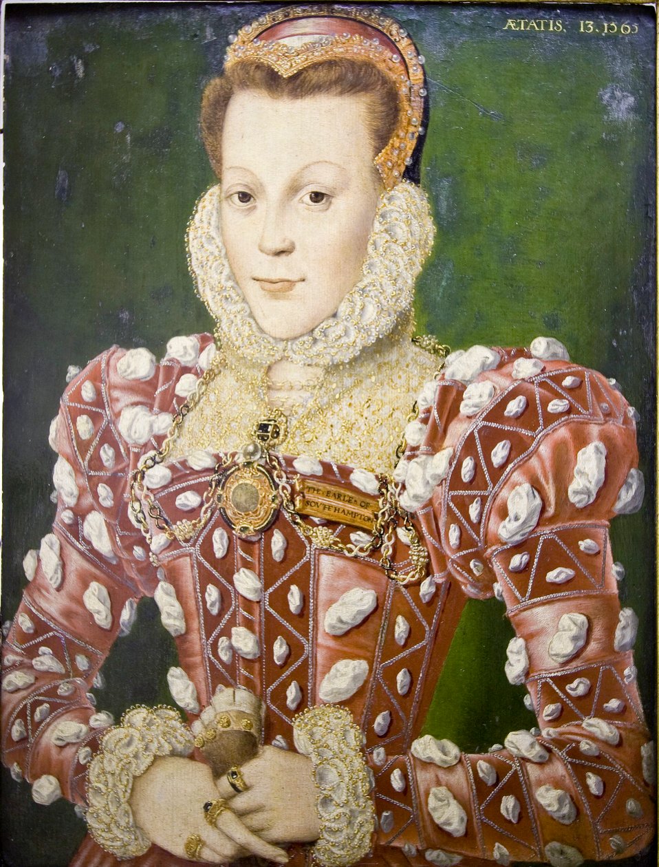 Portrait of Mary Browne, Countess of Southampton by Hans (attr. to) Eworth or Ewoutsz