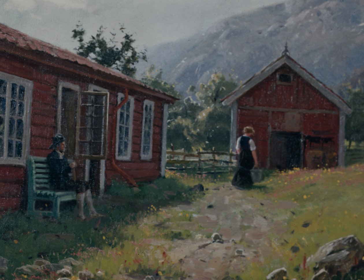 Farmyard, Western Norway by Hans Andreas Dahl