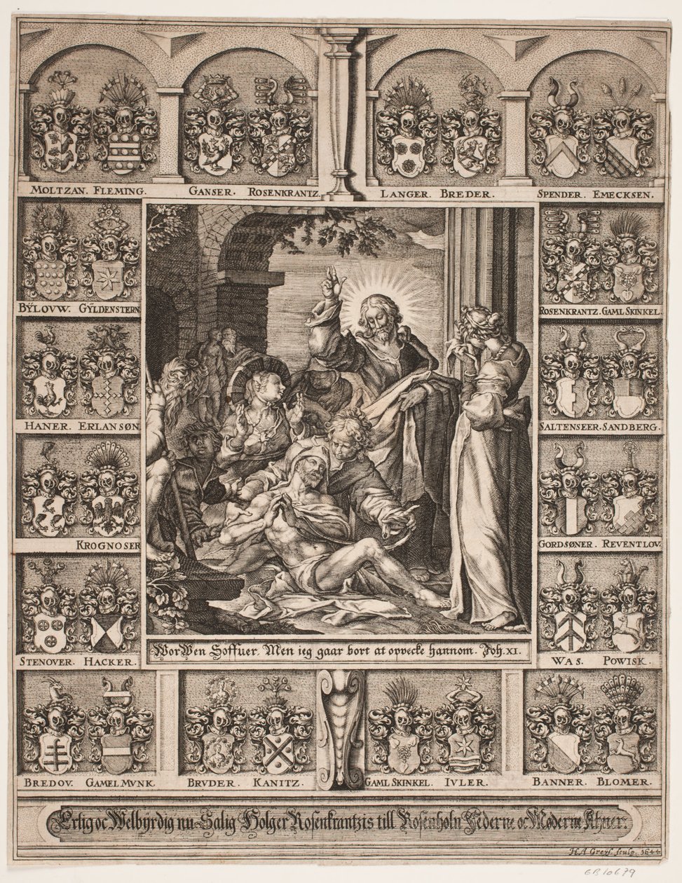 The Raising of Lazarus Surrounded by Holger Rosenkrantz
