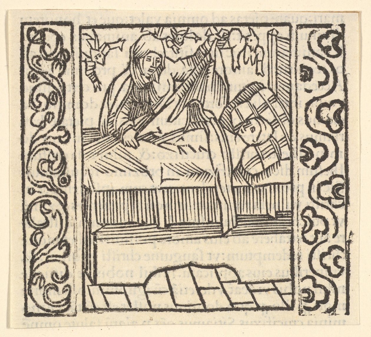 Caring for the Dead, illustration from Speculum Passionis by Hans Baldung