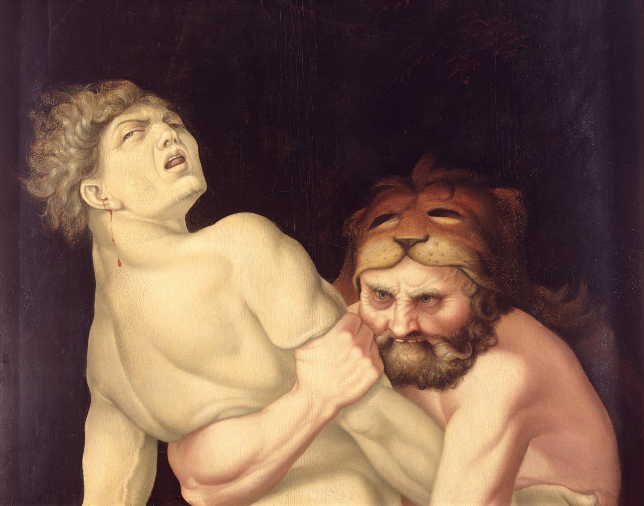 Hercules and Antaeus (detail) by Hans Baldung Grien