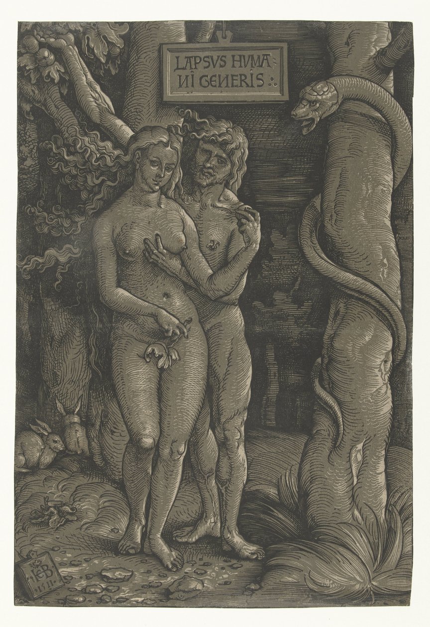 Temptation of Adam and Eve in Paradise by Hans Baldung Grien