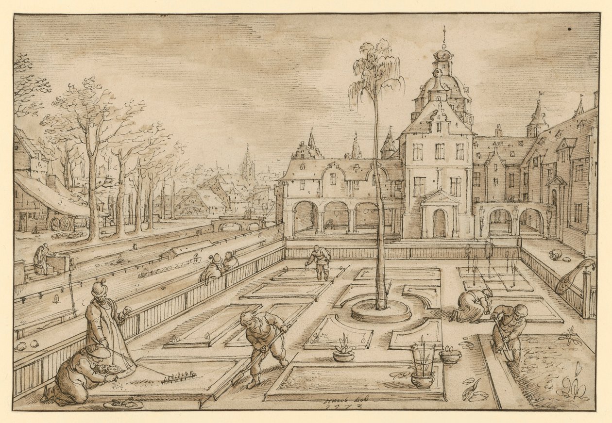 Ordering of a Palace Garden in Early Spring, Presumably from a Series of Monthly Representations by Hans Bol