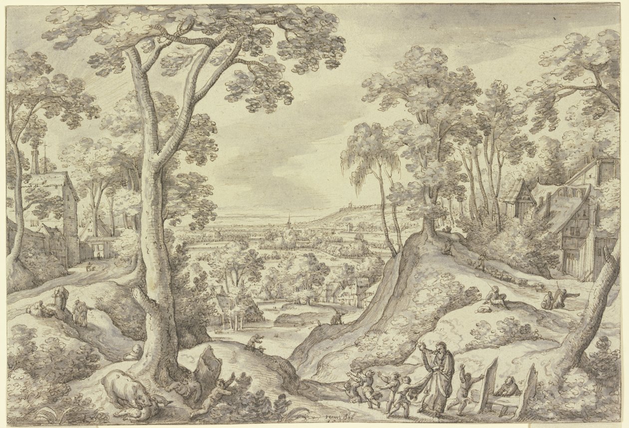 Landscape with the Prophet Elisha by Hans Bol