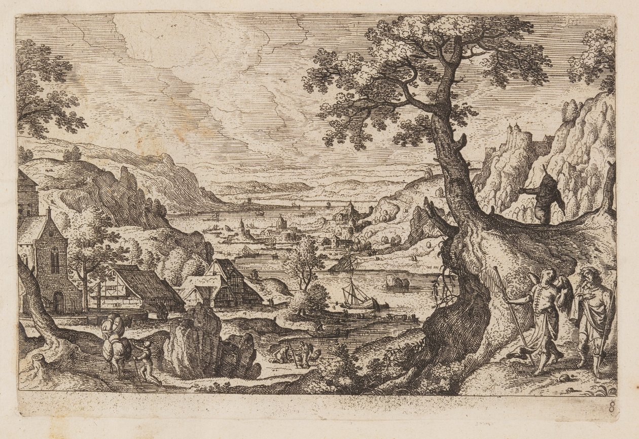 Plate 8, from Landscapes with Scenes from the Old and New Testament and Ovid