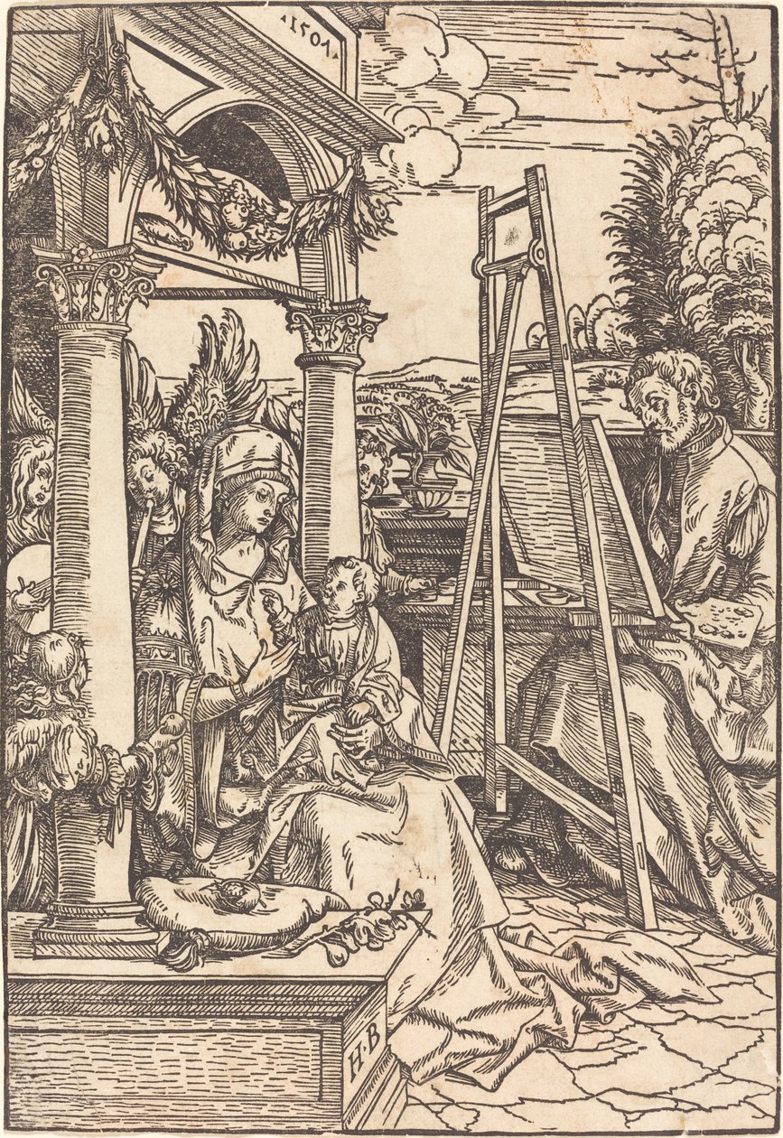 Saint Luke Painting the Portrait of the Virgin by Hans Burgkmair I