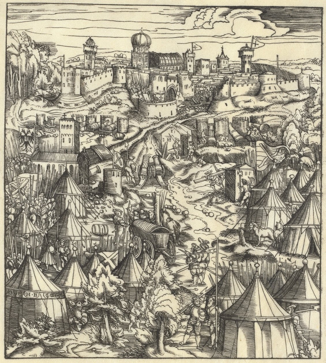 The Battle of Padua by Hans Burgkmair I