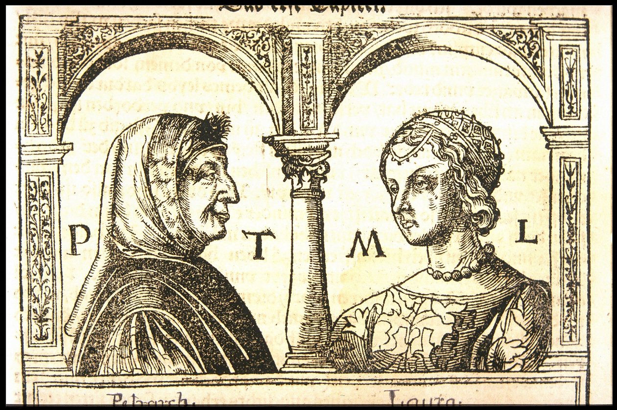 Petrarch and Laura by Hans Burgkmair the Elder