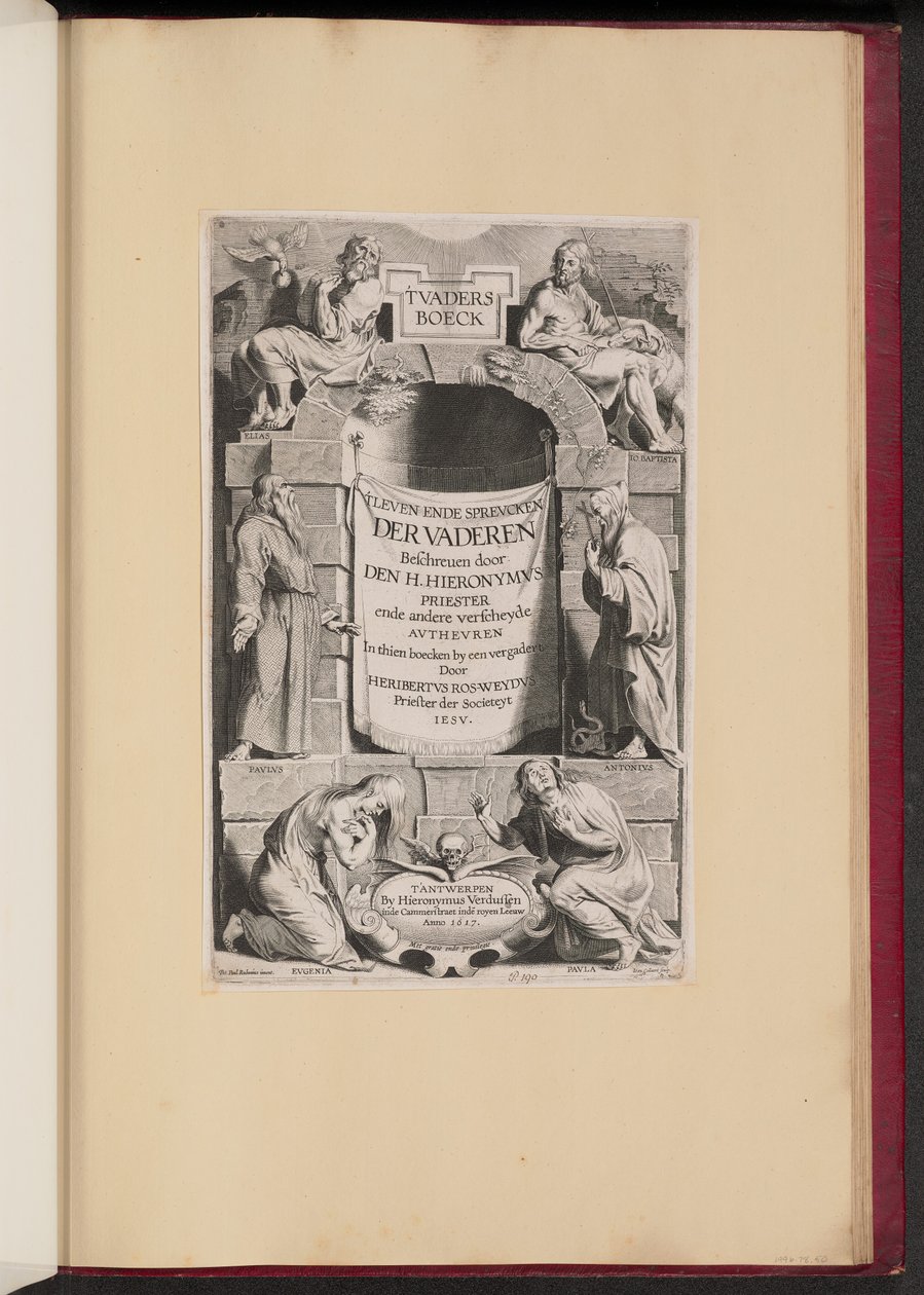 Title Page for Heribert Rosweyde, 