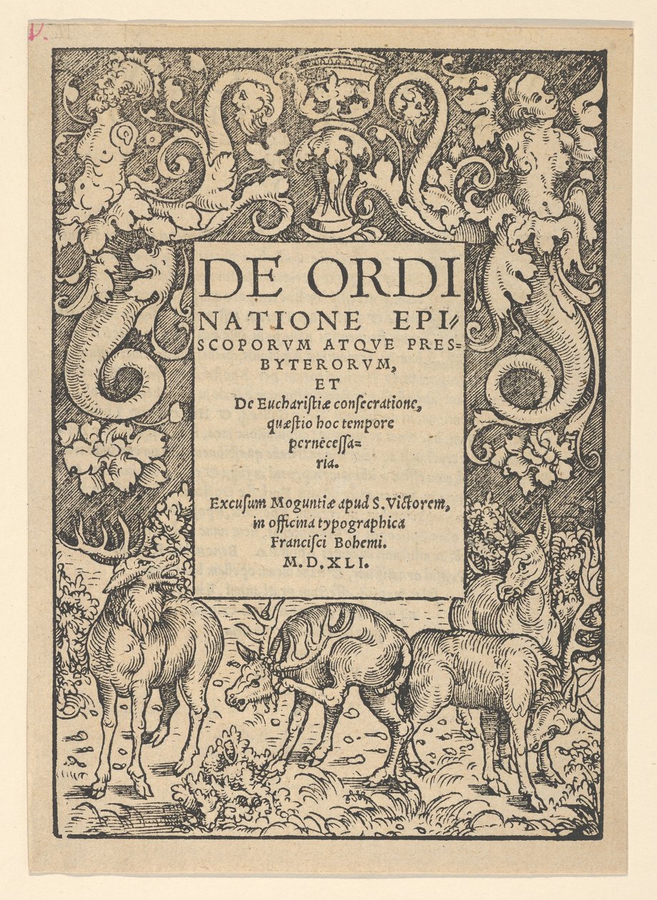 Title-border with Three Stags and a Hind by Hans Cranach