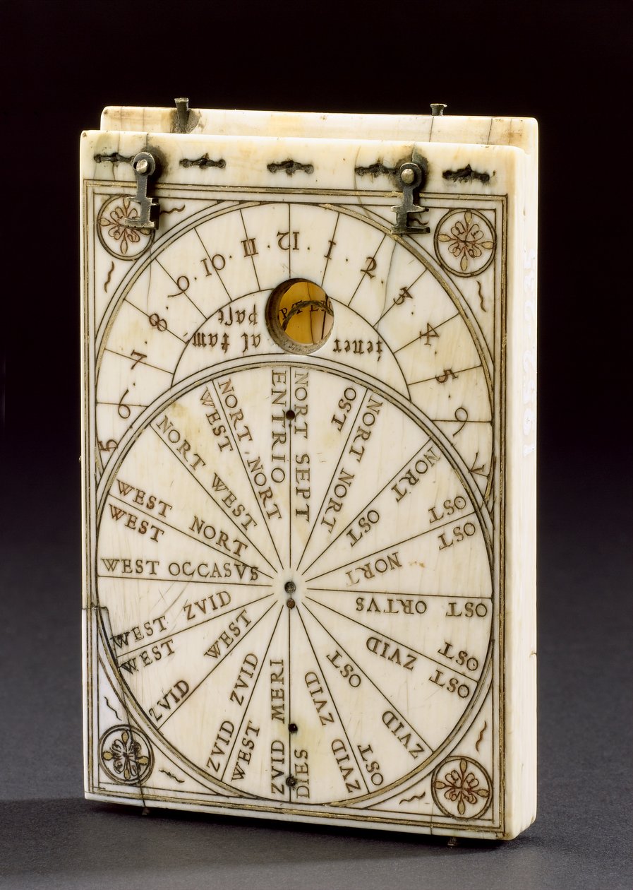 Tablet compass sundial, Nuremberg, 1574 by Hans Ducher