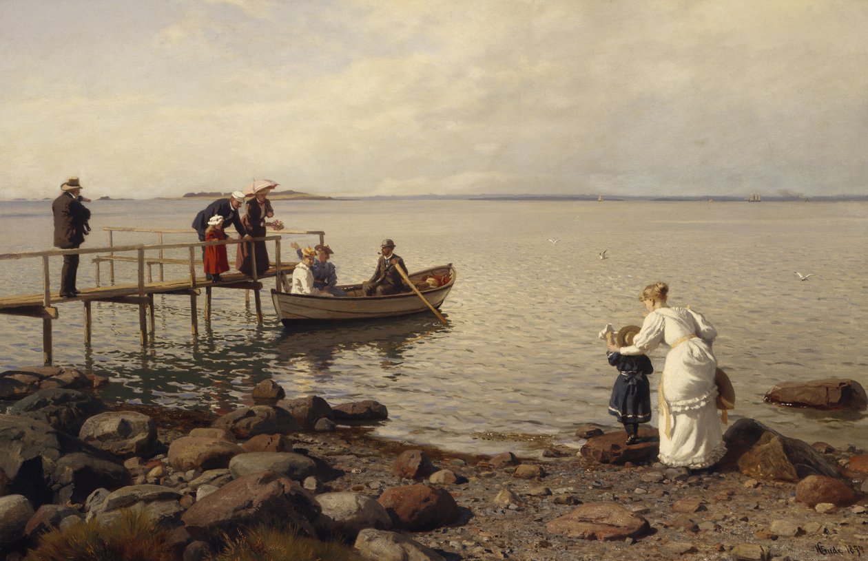 Summer Life at the Beach by Hans Gude
