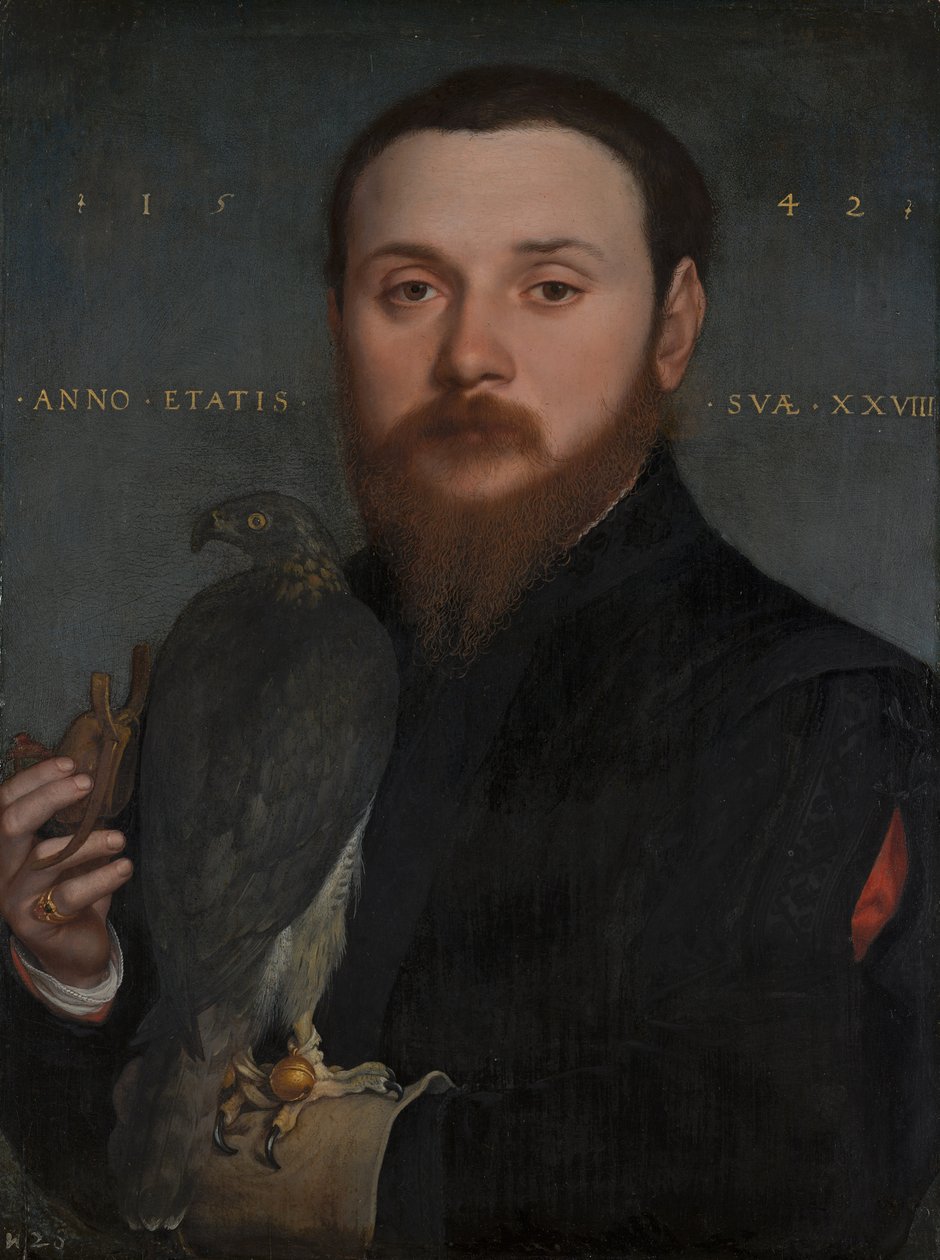 Portrait of a Falconer by Hans Holbein