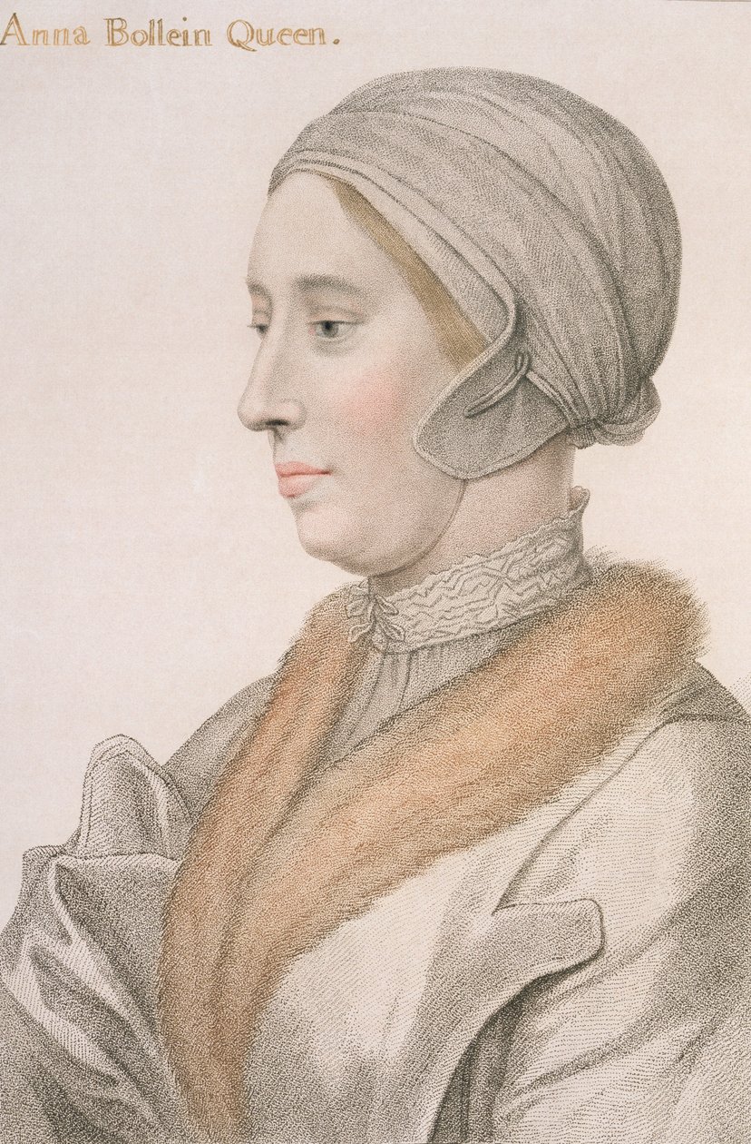 Anne Boleyn engraved by Francesco Bartolozzi by Hans Holbein der Jüngere