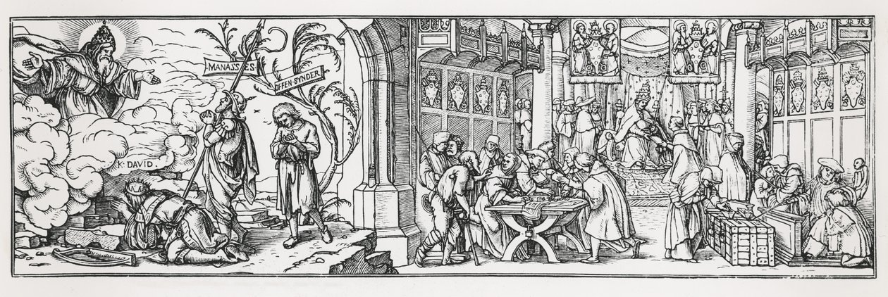 Anti-Catholic Caricature Denouncing the Corruption of the Pope by Hans Holbein der Jüngere