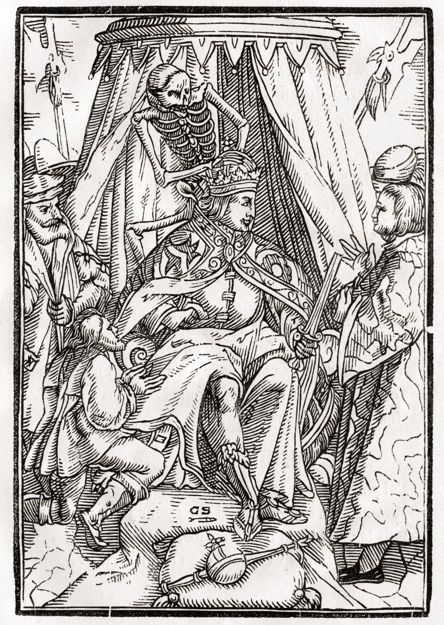 Death Comes for the Emperor, engraved by Georg Scharffenberg, from 