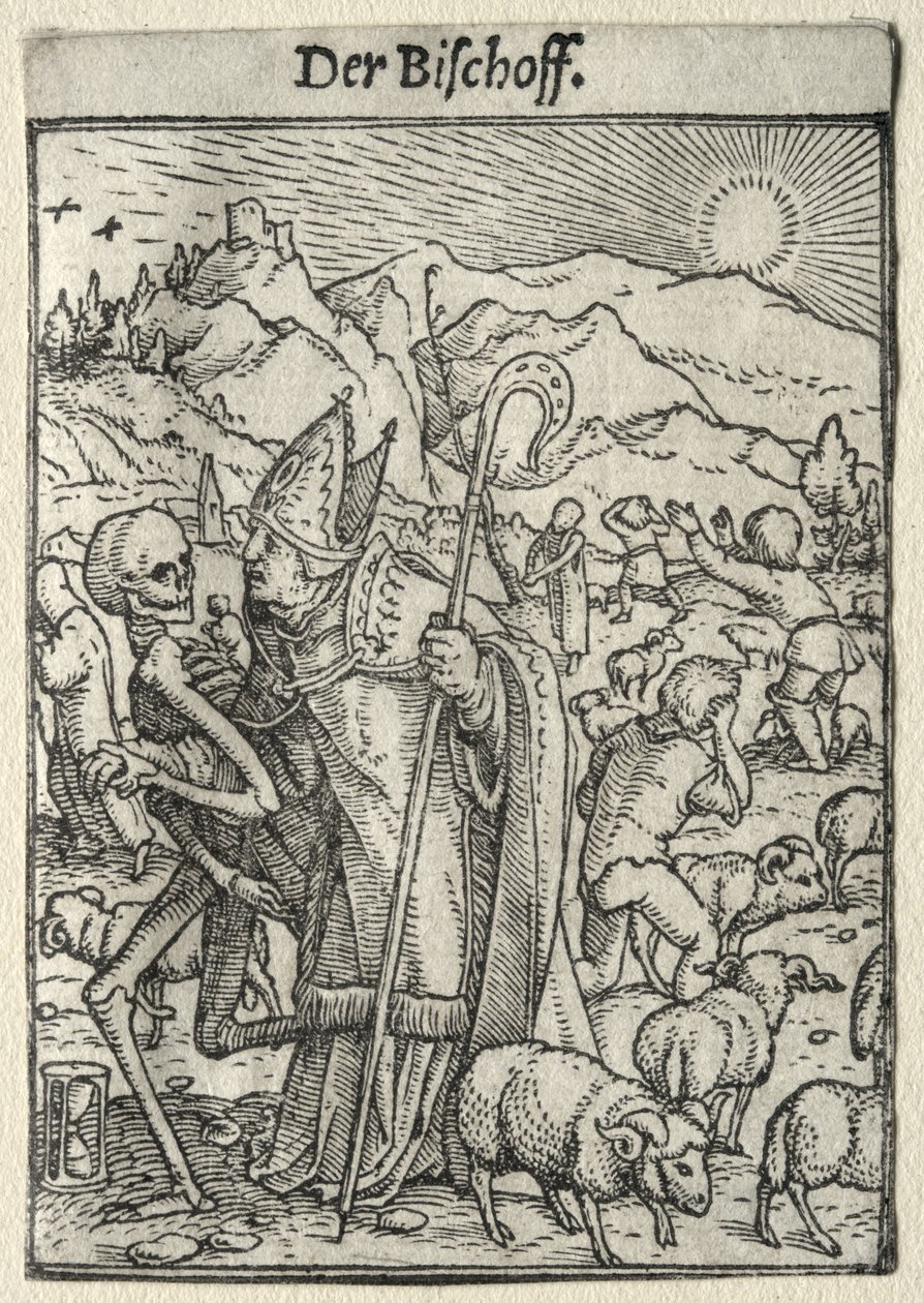 Dance of Death: The Bishop by Hans Holbein the Younger