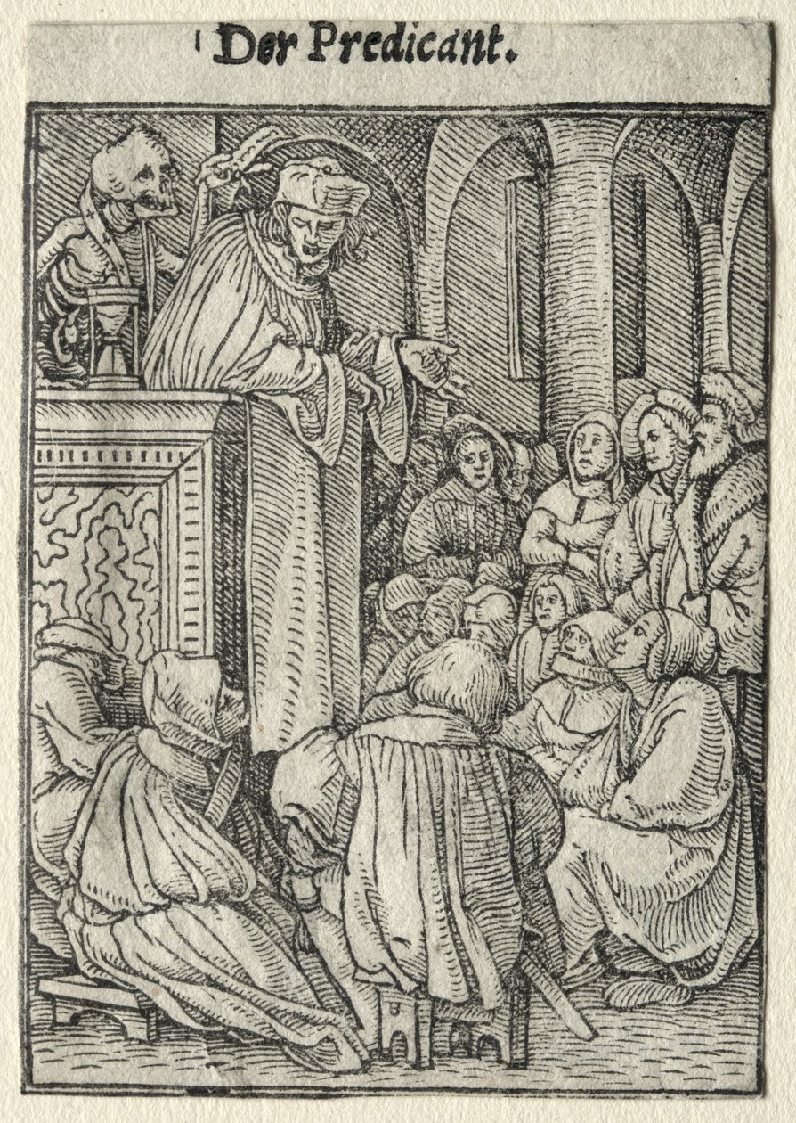 Dance of Death: The Preacher by Hans Holbein the Younger