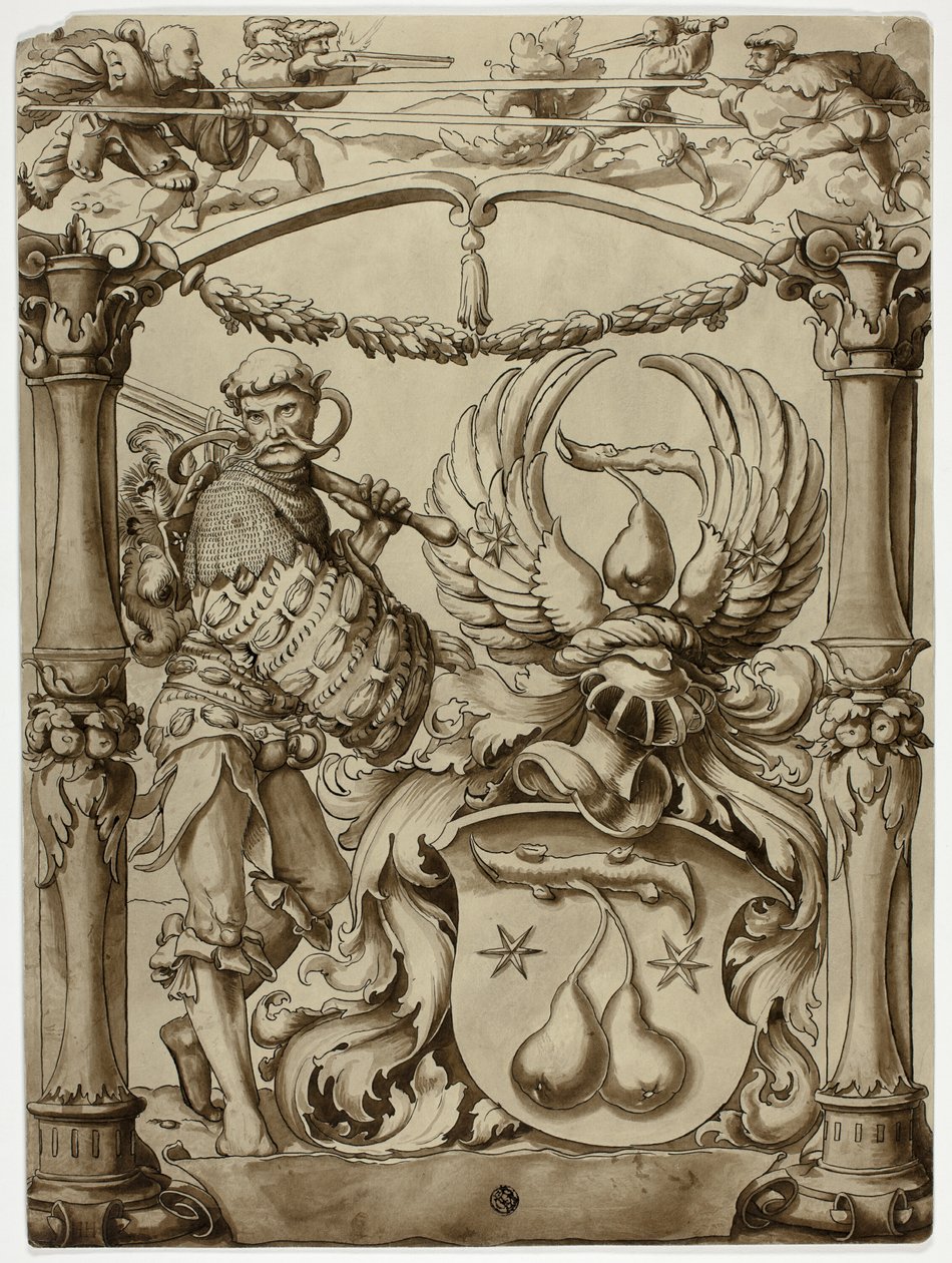 Design for Swiss Heraldic Arms by Hans Holbein the Younger