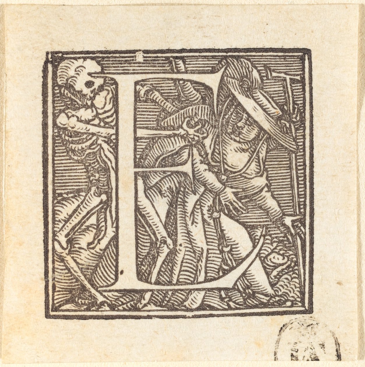 Letter E by Hans Holbein der Jüngere