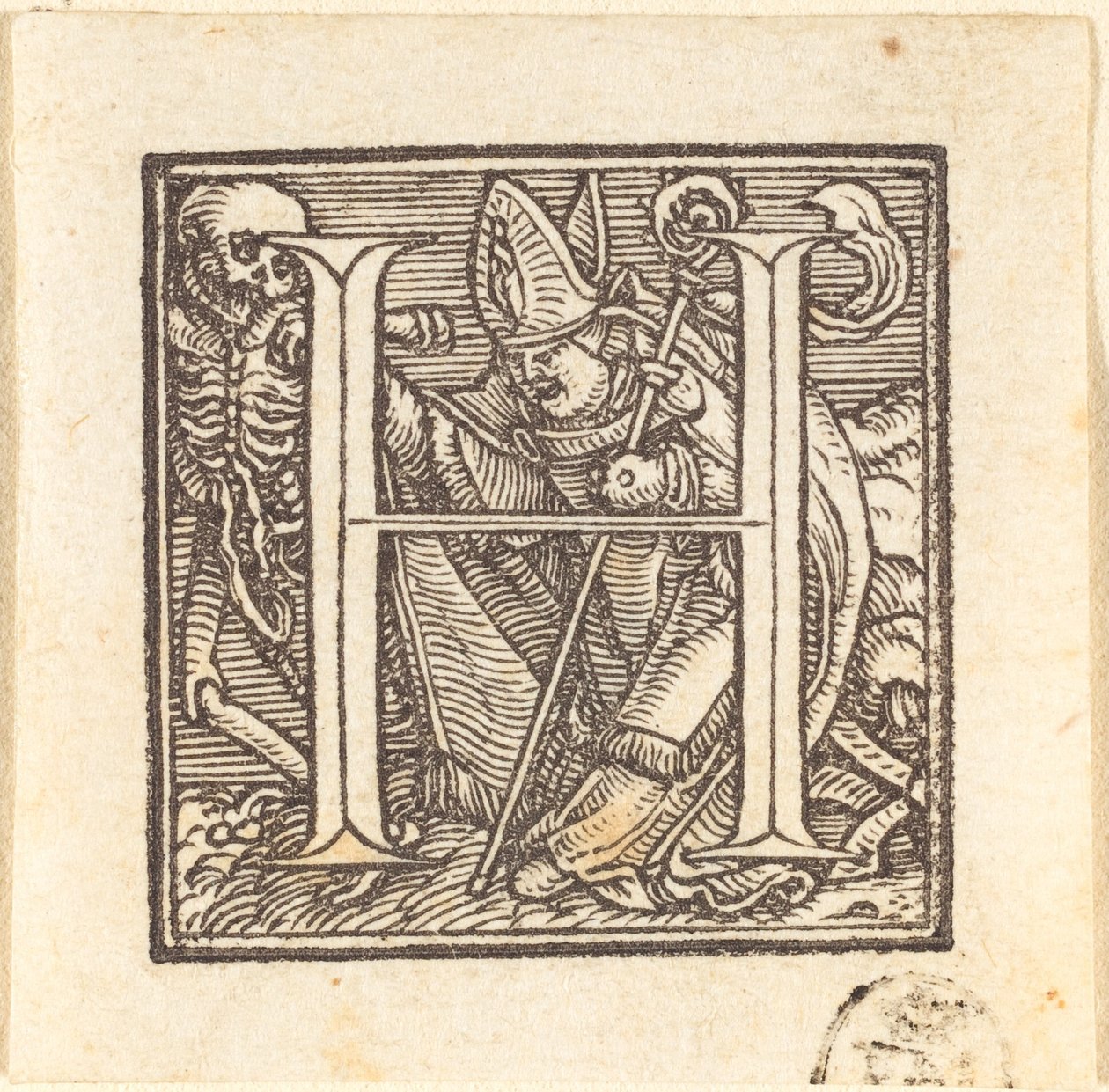 Letter H by Hans Holbein der Jüngere