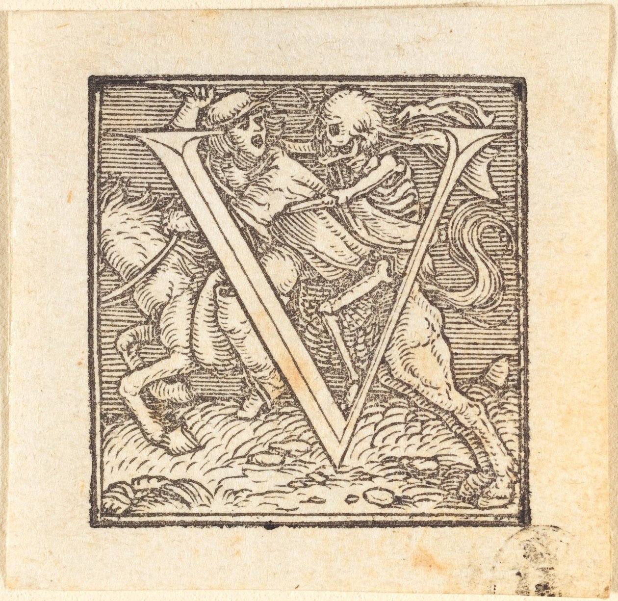 Letter V by Hans Holbein der Jüngere