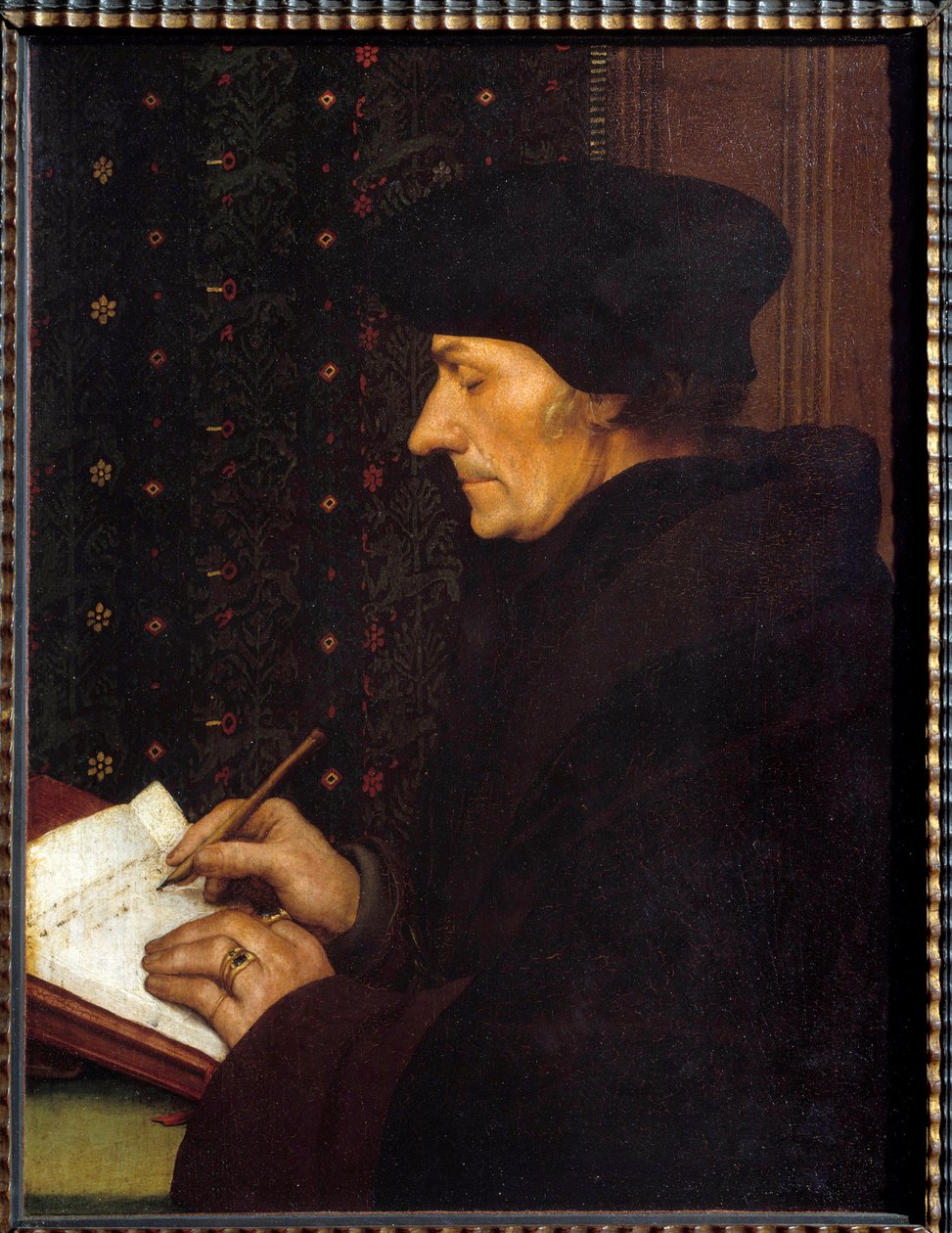 Portrait of Erasmus of Rotterdam by Hans Holbein der Jüngere