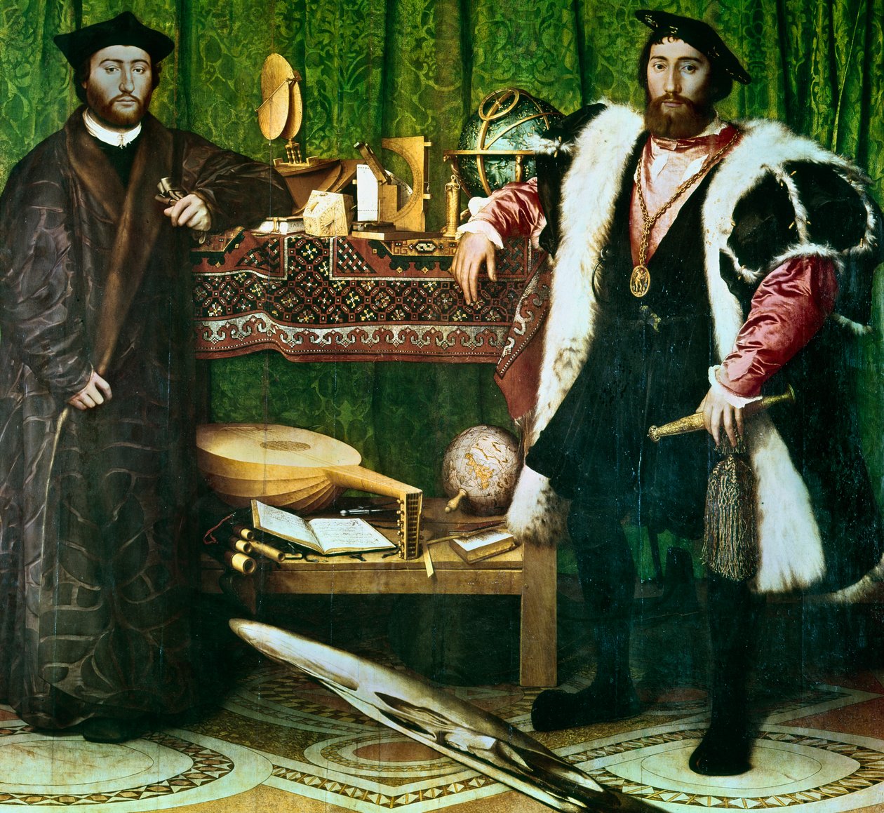 The Ambassadors, 1533 by Hans Holbein der Jüngere