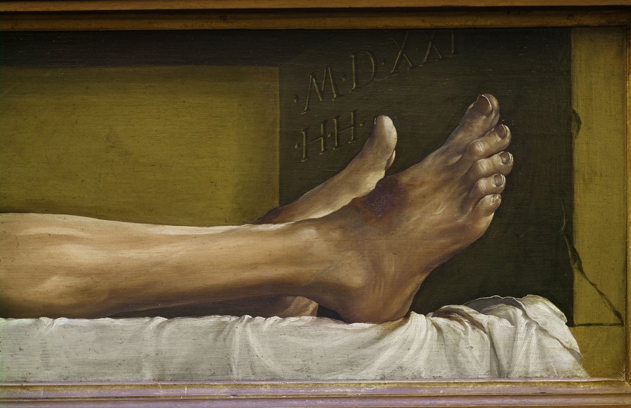 The Body of the Dead Christ (detail) by Hans Holbein der Jüngere