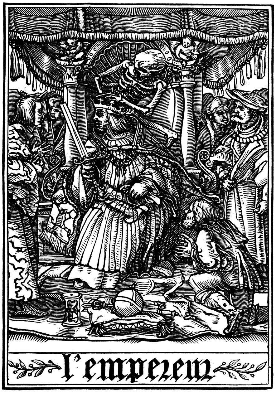 The Emperor visited by Death by Hans Holbein der Jüngere