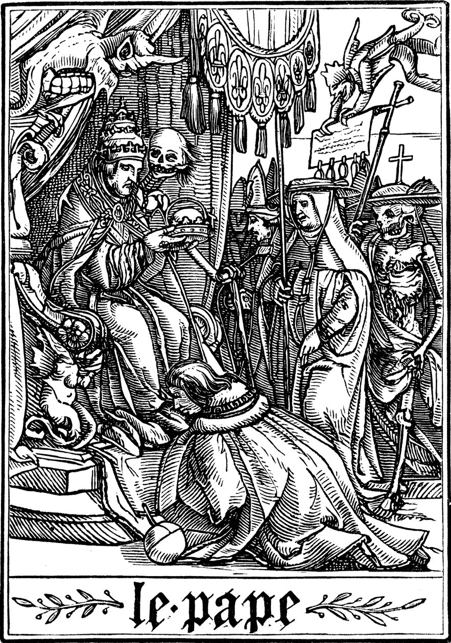 The Pope Visited by Death by Hans Holbein der Jüngere
