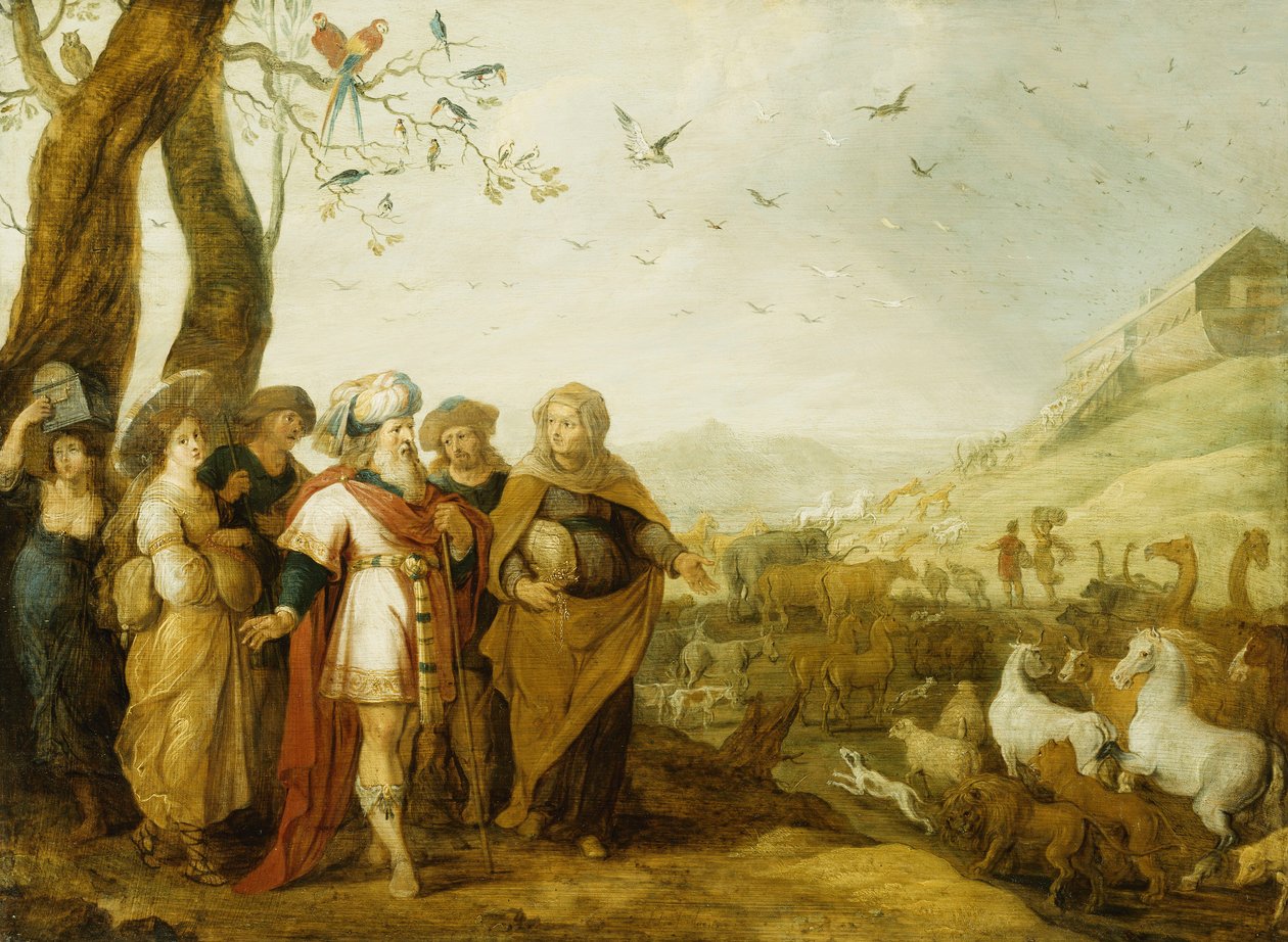Noah and His Family Before the Embarkation into the Ark by Hans III Jordaens